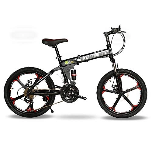 Bici pieghevoli : BZZBZZ Mountain Bike Pieghevole 26 Pollici a 21 velocità con Doppio Freno a Disco Assorbimento degli Urti Il Peso del Singolo Veicolo è di 300 libbre Adatto per Altezza 125-180 cm