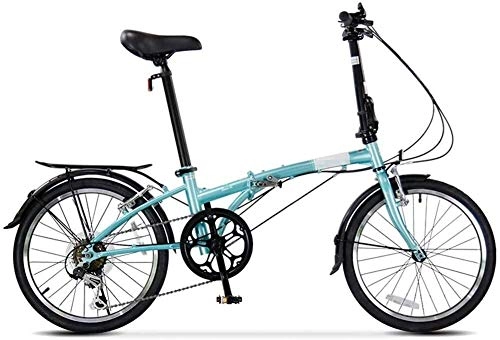 Bici pieghevoli : CXY-JOEL Bicicletta Pieghevole da 20 ', Bicicletta Pieghevole Leggera a 6 Velocità per Adulti, Portatile Leggero, Telaio in Acciaio ad Alto Tenore Di Carbonio, Bicicletta da Città Pieghevole con Port