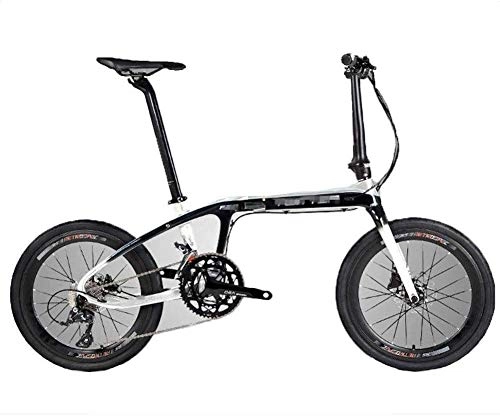 Bici pieghevoli : CXY-JOEL Bicicletta Pieghevole da 20 Pollici - Bicicletta Pieghevole per Adulti - Bicicletta Pieghevole in Fibra Di Carbonio Bmx Bicicletta Portatile Leggera a Doppio Freno da 16 Pollici a 16 Velocit