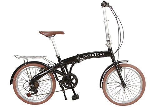 Bici pieghevoli : Da'FatCat Bicicletta Pieghevole 'Dean 1955' di Design, 6 velocità Shimano, Pneumatici Kenda 20", Vintage, con Portapacchi, Adulto, Unisex
