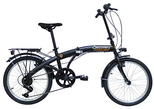 Bici pieghevoli : DENVER 2722 FOLDING ACC, Bicicletta Pieghevole 20'' Discovery-Nero Opaco Unisex, 20