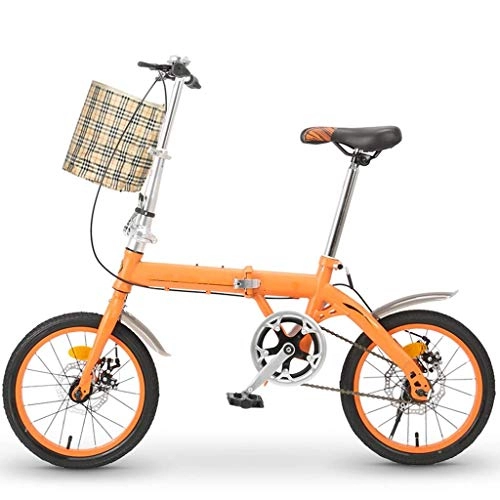 Bici pieghevoli : DFKDGL - Bicicletta da donna con ruote da 40, 6 cm a velocità singola, pieghevole, mini bicicletta compatta, per adulti, studenti, sport, attività all'aria aperta, colore: nero, dimensioni: 40, 6 cm