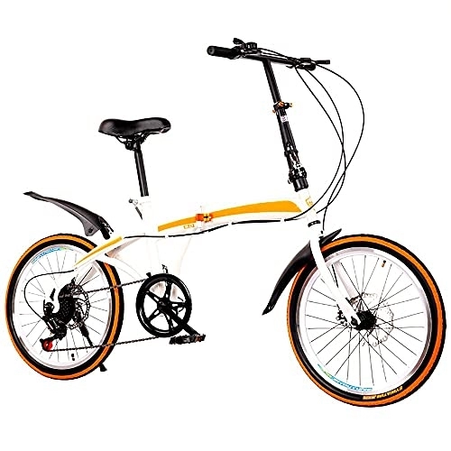 Bici pieghevoli : DODOBD Bicicletta Pieghevole 20 Pollici 7 velocità variabile, Telaio in Acciaio ad Alto Tenore di Carbonio Folding Bike Adatto per Adulti Donne Uomini e Adolescenti Bici da Città
