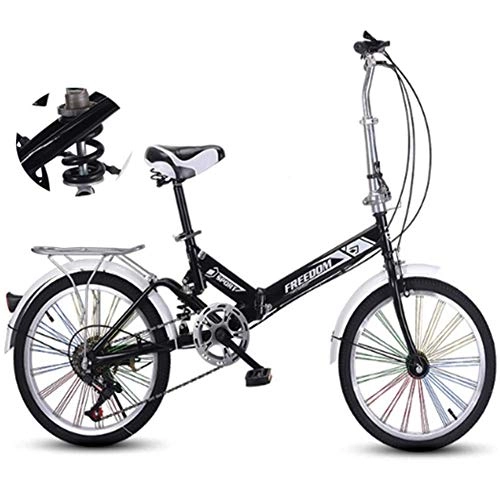 Bici pieghevoli : DRAGDS 20Inch Leero Folding Bike, 7-Speed ​​A Velocità Variabile Biciclette, Sistema Di Sospensione Della Bici Di Regolabile per Adulti e Studenti, 20 Inch