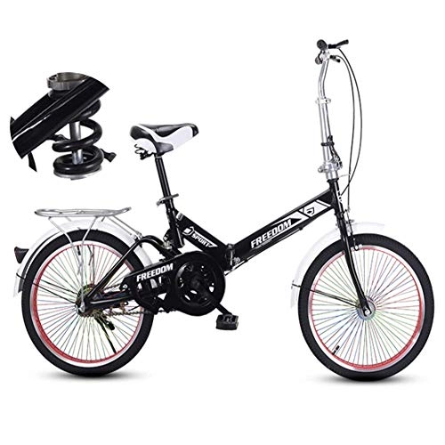 Bici pieghevoli : DRAGDS 20Inch Leero Folding Bike, 7-Speed ​​A Velocità Variabile Biciclette, Sistema Di Sospensione Piccolo Ultra-Light Bike Portatile Di Regolabile per Adulti e Studenti, 20 Inch
