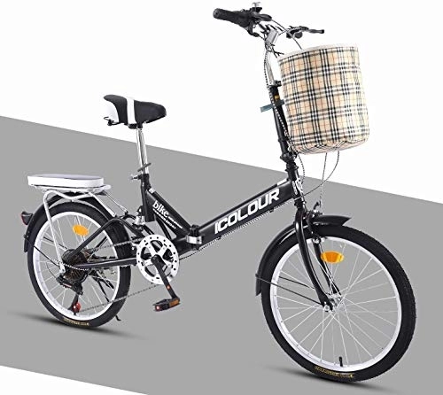 Bici pieghevoli : Dszgo Spostabile piccola ruota Mini portatile bicicletta pieghevole bicicletta ultra-leggero portatile da 20 pollici bicicletta alto tenore di carbonio della struttura d'acciaio a spirale alta elastic
