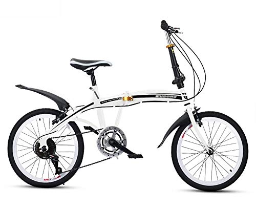 Bici pieghevoli : FBDGNG Bici Pieghevole per Adulti 20" Uomo Donna Mountain City Biciclette Bianco