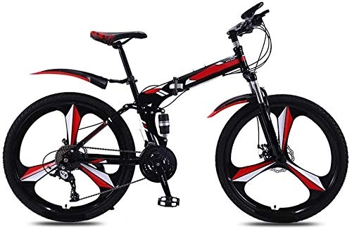 Bici pieghevoli : Folding Bike bicicletta della montagna Cruiser 21 Freni a disco doppio di velocità for adulti esterna Student Sport Ciclismo alto tenore di carbonio in acciaio pieghevole portatile della bici for gli