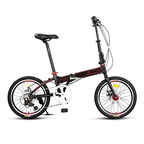 Bici pieghevoli : Folding Bike, Folding Mountain Bike Uomini Donne, 20" a velocità variabile Mountain bike, doppio ammortizzanti doppio freno a disco Student MTB bici da corsa, biciclette da strada / Flat terra / lavor