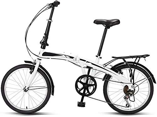 Bici pieghevoli : Folding Mountain Bike Cruiser biciclette 20in esterna a velocità variabile Sport Ciclismo acciaio al carbonio pieghevole portatile della bici for gli uomini Donne leggero pieghevole casuale Damping bi