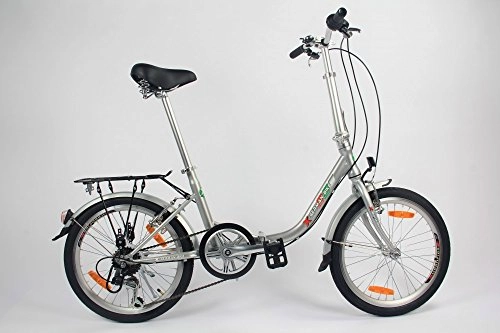 Bici pieghevoli : GermanXia - Bicicletta pieghevole, 20 pollici, 1 velocità, con freno a contropedale, colore: nero