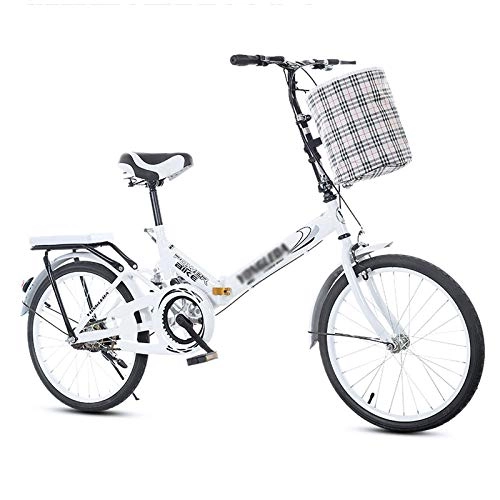 Bici pieghevoli : GQFGYYL-QD Portatile Pieghevole Bici con Sedile Regolabile e Assorbimento degli Urti, Bicicletta Sportiva da montagnaruote da 20 Pollici Freni Doppio Disco a 6 velocità, per Adolescenti Studenti, 1