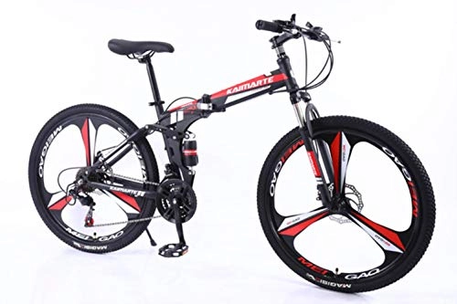 Bici pieghevoli : GuiSoHn - Bicicletta pieghevole da 24 pollici in acciaio, 21 velocità, doppio freno a disco, GuiSoHn-5498446412., Taglia unica