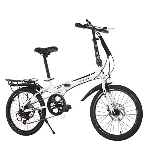 Bici pieghevoli : GuiSoHn - Bicicletta pieghevole in acciaio al carbonio, 20 pollici, per adulti e studenti, velocità variabile, GuiSoHn-896158894, Taglia unica