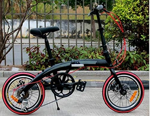 Bici pieghevoli : GuiSoHn - Bicicletta pieghevole per adulti, leggera, unisex, con telaio in alluminio, da donna, con sedile regolabile, GuiSoHn-5498446689., Taglia unica
