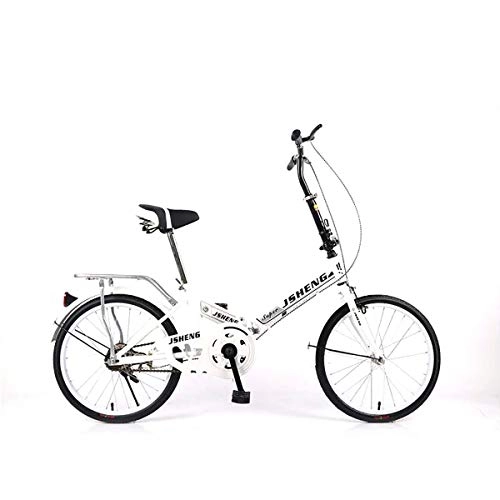 Bici pieghevoli : GXLO 20 inch Portable Bicicletta Pieghevole Bicicletta Pieghevole Studentessa Single Speed ​​a velocità variabile Ammortizzatore Biciclette, Sixspeed