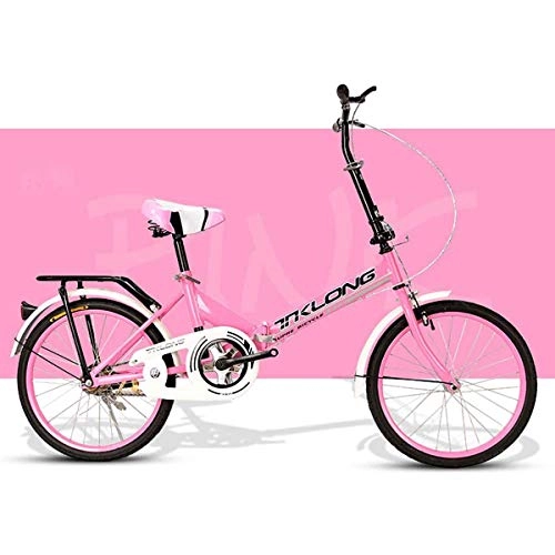 Bici pieghevoli : GXLO Leggero Mini Folding Bike Piccolo Portable Ammortizzatore Bicicletta Pieghevole Bicicletta con Pneumatici Anti-Skid per l'adulto allievo di Biciclette - a 16 Pollici / 20 Pollici, A, 20in