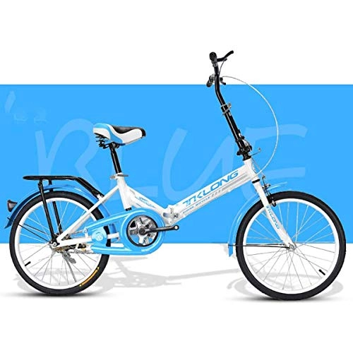 Bici pieghevoli : GXLO Leggero Mini Folding Bike Piccolo Portable Ammortizzatore Bicicletta Pieghevole Bicicletta con Pneumatici Anti-Skid per l'adulto allievo di Biciclette - a 16 Pollici / 20 Pollici, B, 16in