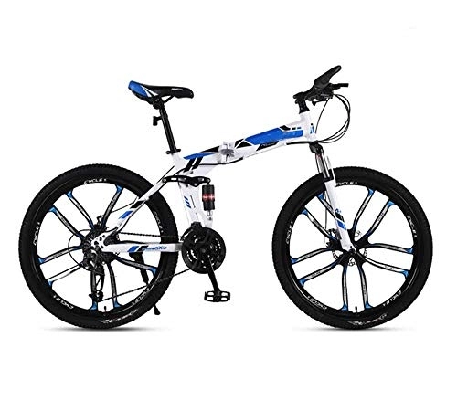 Bici pieghevoli : Gyj&mmm Bicicletta da Mountain Bike Volante, Bicicletta da Mountain Bike Pieghevole, Bicicletta da Uomo e Donna da 26"27 velocità per Adulti con Ammortizzatore da Corsa Fuoristrada, D