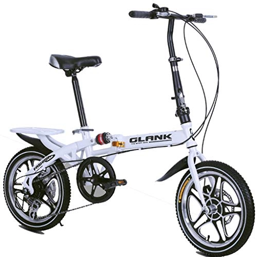 Bici pieghevoli : HNWNJ Bici Pieghevoli Pieghevole Bicicletta Pieghevole 10 Secondi Figli Adulti Donna e Uomo di Sport Esterni della Bicicletta, variabili 6 Costi (Color : White, Size : Size1)