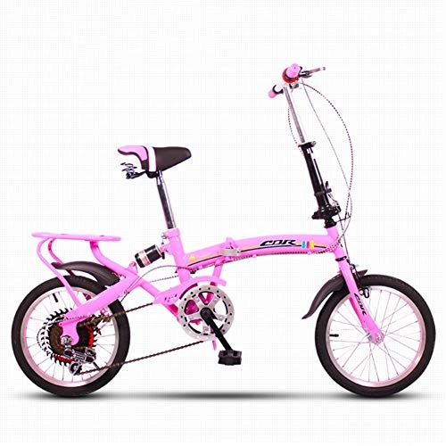 Bici pieghevoli : HWZXC Bici Pieghevoli per Bambini, Biciclette Pieghevoli per Studenti Mini Piccole Bici Portatili e Femminili a 6 velocità variabili assorbenti Gli Urti Portatili