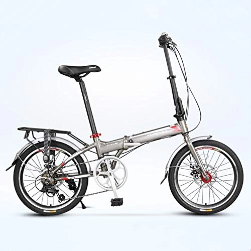 Bici pieghevoli : HWZXC Biciclette Pieghevoli per Adulti, Biciclette Pieghevoli Ultraleggero Portatile 7 velocità Shimano Lega di Alluminio da Città Pieghevole Bicicletta