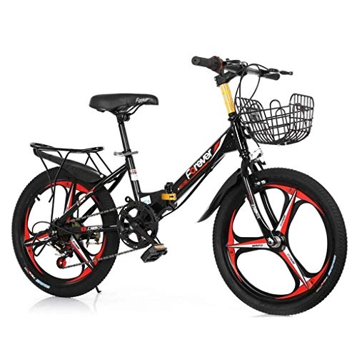 Bici pieghevoli : HYCy Children's Folding System Mountain Folding Bicycle City Bicycle, Children's 6-Speed Gear, Folding System 16-inch Bicycle