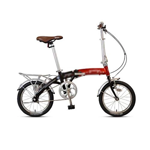 Bici pieghevoli : JHEY 16 Pollici bidirezionale Pieghevole Pedale della Bici della Lega di Alluminio Portatile Ultra Light Bicicletta Pieghevole (Color : Black)