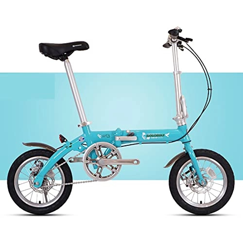 Bici pieghevoli : JINDAO bicicletta pieghevole a cinque colori facoltativo pieghevole bicicletta, carico 90kg, altezza 140-180cm per la guida, altezza seduta regolabile (colore : verde)