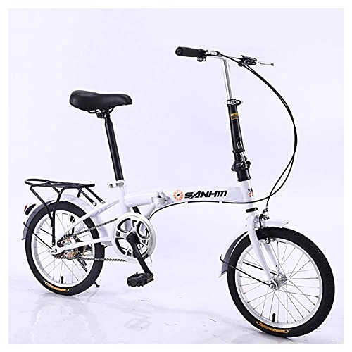 Bici pieghevoli : JUUY Sport all'aperto Pieghevole Pieghevole Bicycle Bicycle Bicycle da 16 Pollici Ultra Light Portable Bicycle Bicycle Uomo e Donne Piccola Ruota Piccola velocità Singola.