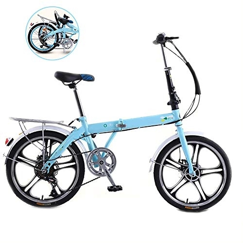 Bici pieghevoli : KJHGMNB Pieghevole Biciclette, da 20 Pollici per Adulti Maschili e Femminili con i Bambini, Ultra-Leggero, Portatile, Mini-Small velocità variabile Dual-Disc Biciclette, Libero di Installazione