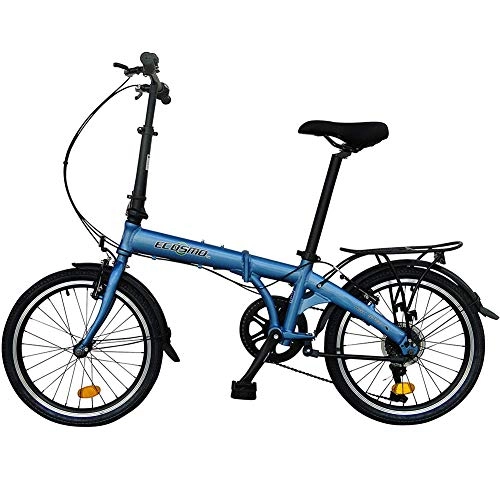 Bici pieghevoli : KKLTDI 13kg, 20" Leggero Lega Pieghevole Città Bicicletta Bici Blu 20inch