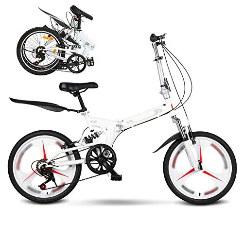 Bici pieghevoli : LAYG-Bicicletta 20 Pollici Pieghevole Bici, Mountain Bike per Bambini Bicicletta, 6 velocità Bikes Bici Adulto, Bicicletta per Uomo e Donna, Bicicletta Pieghevole Adulto / C Wheel