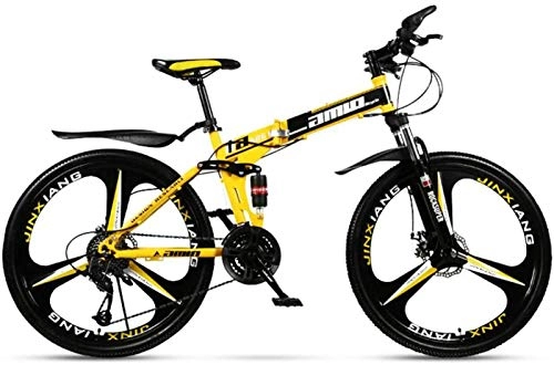 Bici pieghevoli : Leggero ， 26 pollici for adulti Mountain bike, Full Suspension pieghevole Città biciclette, fuoristrada doppio freno a disco da neve Biciclette, magnesio Lega Liquidazione dell'inventario