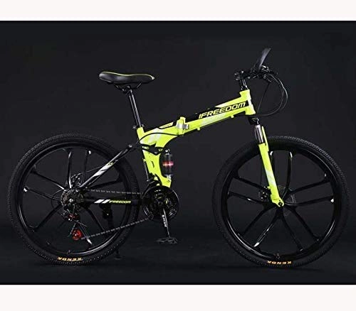 Bici pieghevoli : Leggero ， Adulti Teens pieghevole della bici di montagna della bicicletta, alluminio magnesio Lega doppia della sospensione MTB biciclette, D, 26 pollici 30 velocità Liquidazione dell'inventario