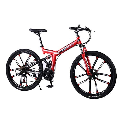 Bici pieghevoli : LIU Mountain Bike da 24 / 26 Pollici, Bicicletta Uomo / Donna Bicicletta Pieghevole a 21 velocità Mountain Bike Bicicletta per Adulti, 24inch21speed