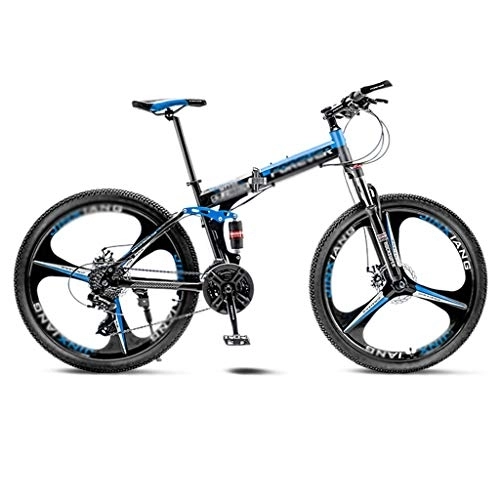 Bici pieghevoli : LIUCHUNYANSH Mountain Bike Bici da Strada Bici MTB 21 di velocità della Bici di Montagna Pieghevole Strada degli Uomini di rotelle di Bicicletta for l'adulto Womens (Color : Blue, Size : 26in)