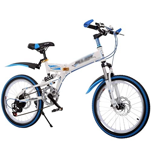 Bici pieghevoli : LLRYN Bicicletta Pieghevole, Mountain Bike a velocità variabile per Bambini da 18 Pollici, Mini Bici Pieghevole Leggera (Color : A)