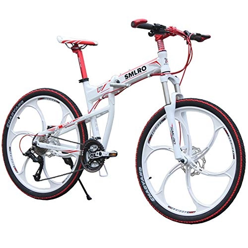 Bici pieghevoli : LXLTLB 20in Pieghevole Mountain Bike Doppio Freno Disco Unisex Adulto Bicicletta Pieghevole Assorbimento degli Urti Bicicletta Folding Portatile