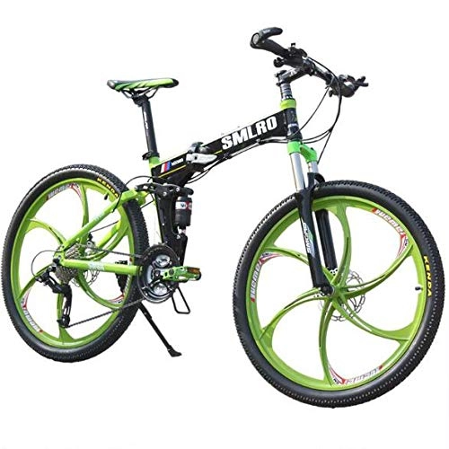 Bici pieghevoli : LXLTLB 27 velocità Pieghevole Mountain Bike Unisex Adulto Bicicletta Pieghevole Assorbimento degli Urti 26in Bicicletta