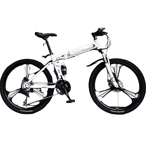 Bici pieghevoli : MIJIE Mountain bike pieghevole - Bicicletta a velocità variabile da uomo per adolescenti, ragazze e adulti - Ruote da 26" / 27, 5" - 24 / 27 / 30 velocità - Fuoristrada - Leggera e pieghevole (gray 26inch)