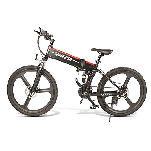 Bici pieghevoli : Mountain bike elettrico pieghevole da 26 pollici in lega di alluminio - Batteria al litio da 48 V con cambio a 21 livelli, motociclo ammortizzante per freni a doppio disco per ciclomotori per uomo
