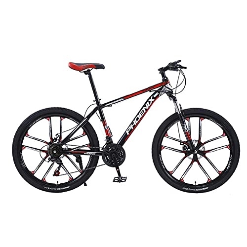 Bici pieghevoli : Mountain Bike pieghevole, 24 pollici sport all'aria aperta in acciaio al carbonio MTB bicicletta, cerchio in alluminio, deragliatore posteriore a 21 24 27 30 velocità / red24inch / 30speed