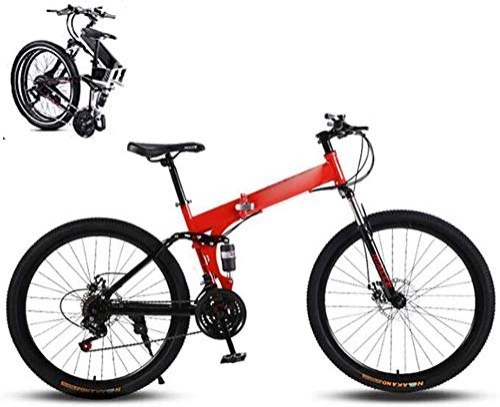 Bici pieghevoli : Mountain Bike pieghevole da 61 cm pieghevole per adulti studente MTB Bike 21 velocità pieghevole per ragazzi e
