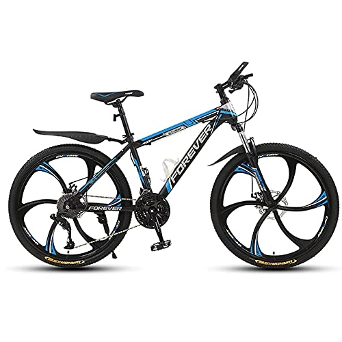 Bici pieghevoli : Mountain bike pieghevole per uomini e donne adulti Bicicletta da 26 pollici ad assorbimento degli urti MTB con 21 fasi di cambio Bici sportiva Sports Black blue