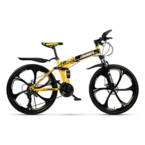 Bici pieghevoli : MYMGG Mountain Bike Pieghevole da 26 Pollici 21 / 24 / 27 / 30 velocità da Corsa Dual-Shock A velocità Variabile da Cross Country per Uomo E Donna, 27 Speed