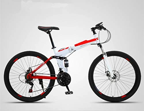 Bici pieghevoli : ndegdgswg Mountain Bike, Doppio Assorbimento degli Urti Pieghevole per Adulti Fuoristrada a velocità Variabile per Auto Sportive Portatili da Corsa su Strada 26inches 30speed