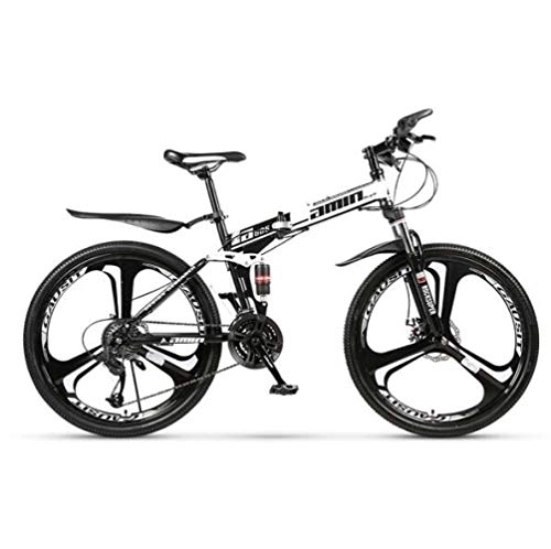 Bici pieghevoli : Nobuddy Bicicletta Uomo Mountain Bike Alluminio City Bike Donna 26 Pollici Bici Citta Pieghevole Leggera - Regolabile Sella Comoda, Freni A Disco / White / 21 Speed