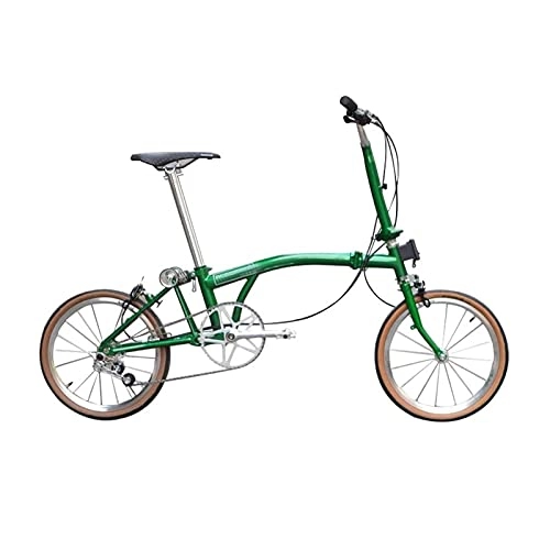 Bici pieghevoli : paritariny Biciclette Complete di Cruiser, ACEOFIX Mint Verde Bianco Bianco Pieghevole Pieghevole da 16 Pollici Verde Verde Tre velocità (Color : Postal Green)