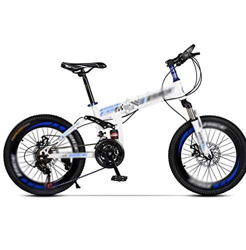 Bici pieghevoli : PFSYR Folding Bike Mountain Biciclette, Bici a velocità variabile for Bambini, Studente di Scuola Biciclette off-Road Touring Bike, Double Disc 20Inch Brake Doppio Ammortizzante Biciclette